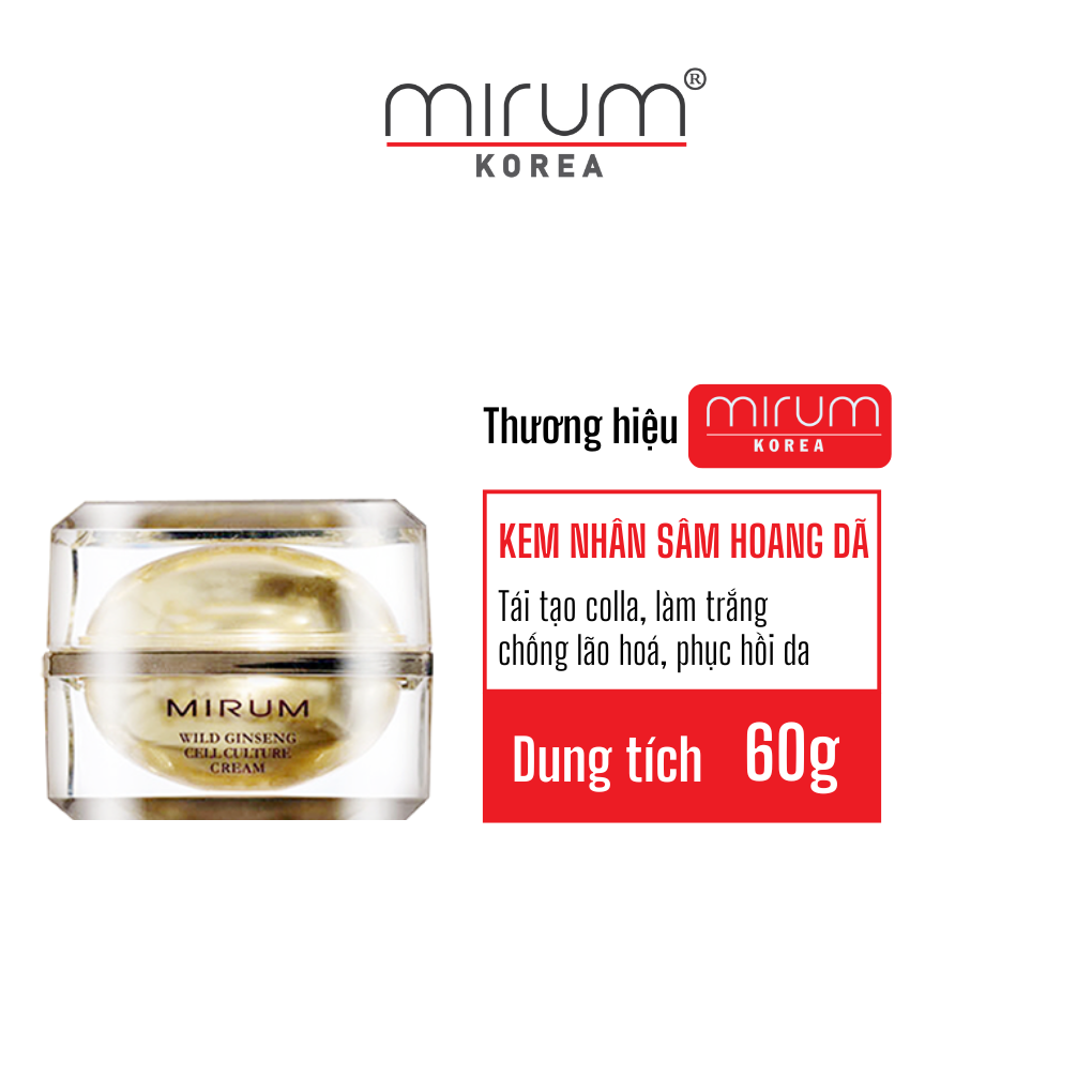 Kem tái tạo tế bào từ hồng sâm hoang dã nuôi cấy – Mirum wild ginseng cell culture cream 60g 